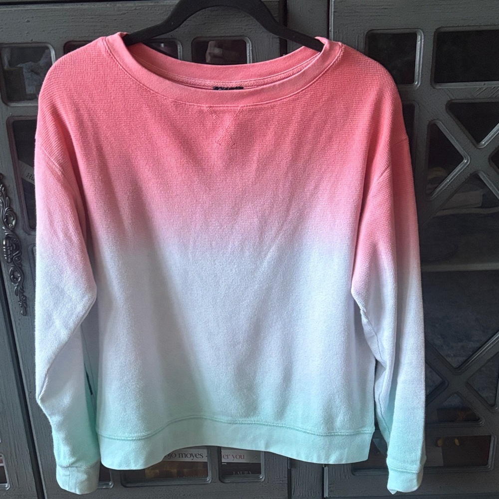 Splendid Pink Balayage Knit Top